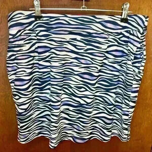 GREG NORMAN Purple White Zebra Print Skort